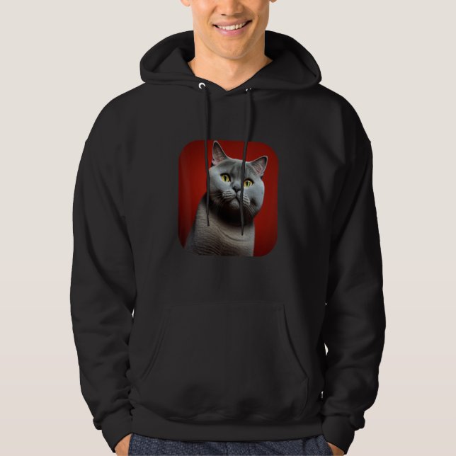 British Shorthair Cat 4 Hoodie (Front)