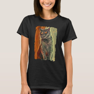 British Shorthair Cat Cute Cats Mum And Cat Dad T-Shirt