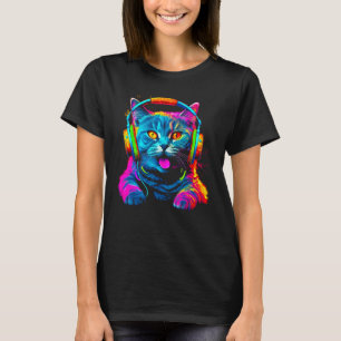 British Shorthair Cat DJ Festival T-Shirt