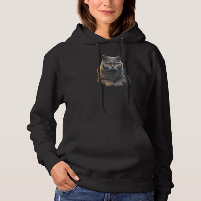 British Shorthair Cat Owner Owners Cats  Graphic Hoodie (Front)