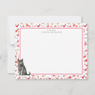 British Shorthair Cat Personalised Stationery Card
