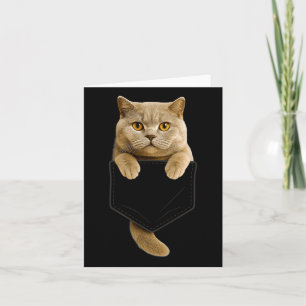 British Shorthair Cat Pocket Gifts Cat Mum Cat Dad Card