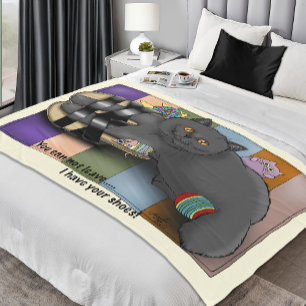British Shorthair Cat Sandal Beach Ready Funny Fleece Blanket