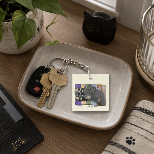 British Shorthair Cat Sandals Beach Ready Funny Key Ring