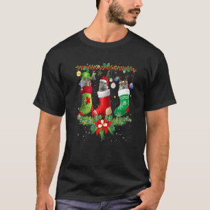British Shorthair Cats In Christmas Sock Cat T-Shirt