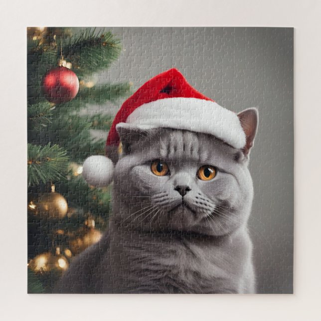 British Shorthair Christmas Jigsaw Puzzle (Vertical)