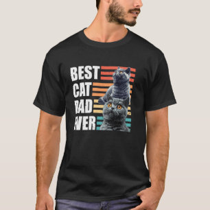 British Shorthair Papa BEST CAT DAD EVER Cat Daddy T-Shirt