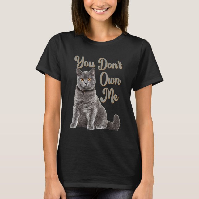 British Shorthair Short Hair Cat   Quote Mom Dad T-Shirt (Front)