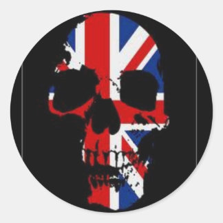 British Skull Classic Round Sticker