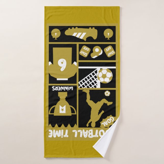 British Soccer Football   Bath Towel (Bath Towel)