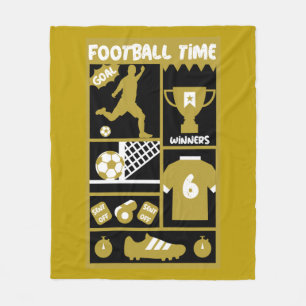 British Soccer Football Sherpa Blanket