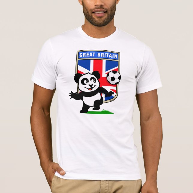 British Soccer Panda (light shirts) T-Shirt (Front)