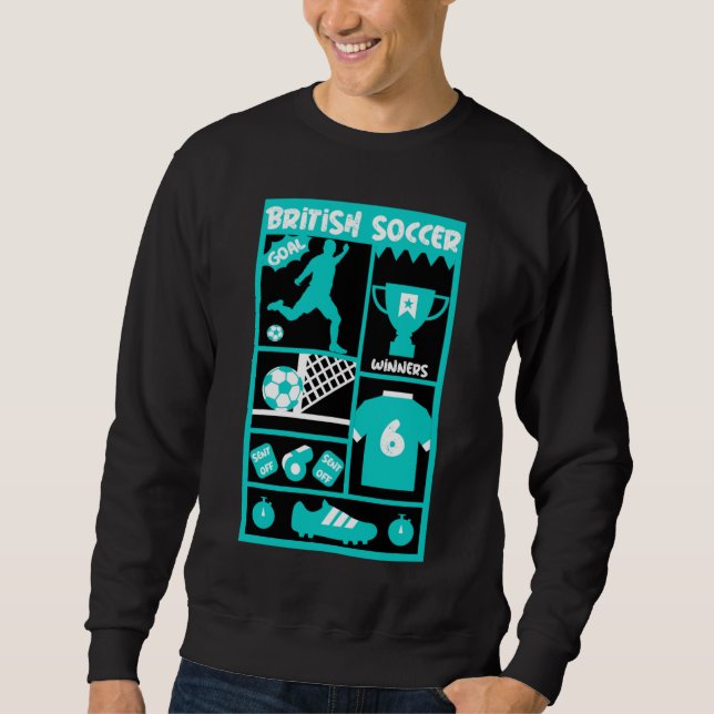 British Soccer T-Shirt Sweatshirt (Front)