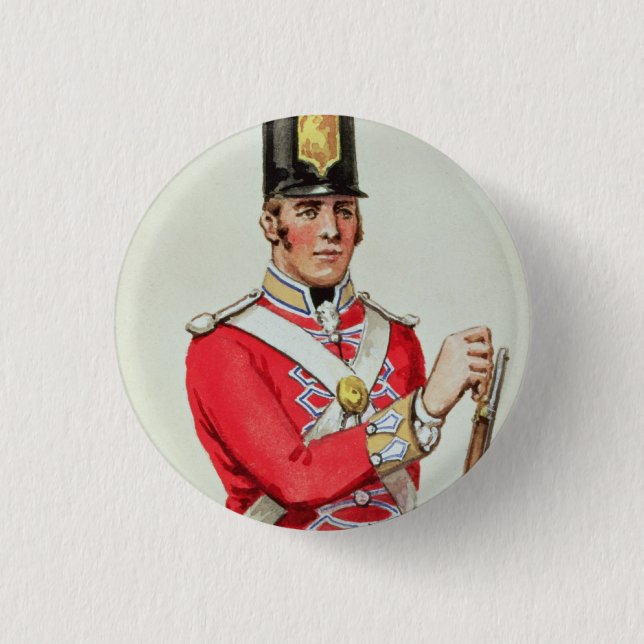 British soldier in Napoleonic times 3 Cm Round Badge (Front)