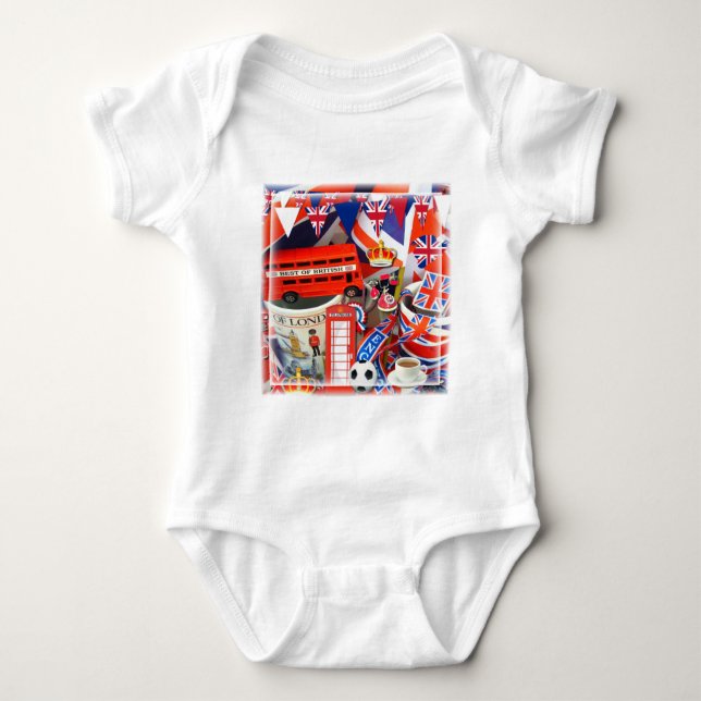 British Souvenirs Baby Bodysuit (Front)