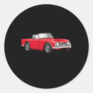 British Sports Car Triumph Tr4 Classic Round Sticker