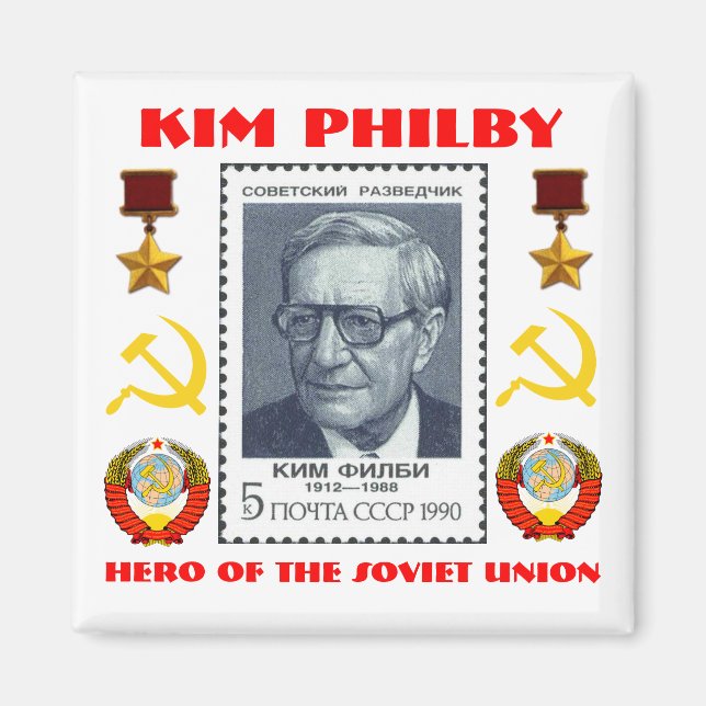British Spy Kim Philby, Hero of the Soviet Union Magnet (Front)