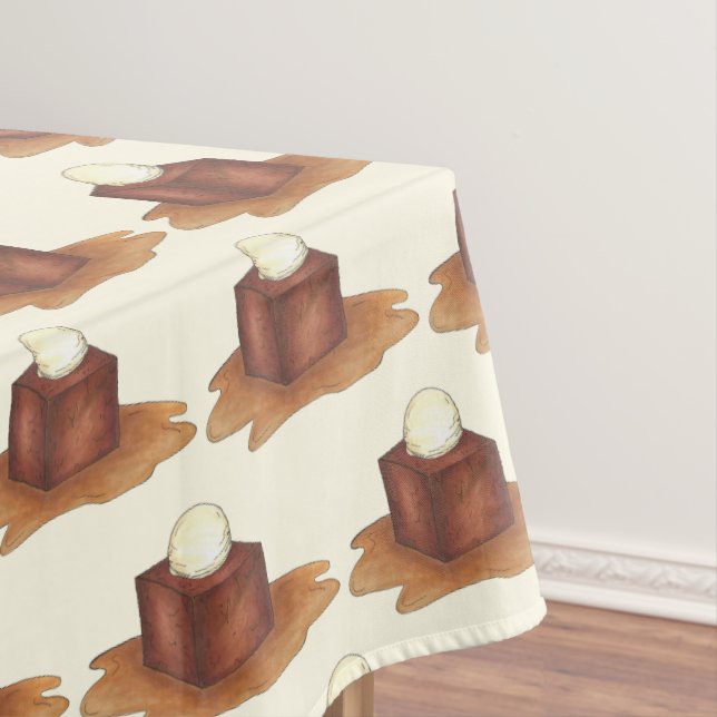 British Sticky Toffee Pudding Dessert Sweets Food Tablecloth (In Situ)