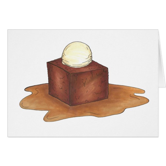 British Sticky Toffee Pudding English Dessert Card (Front Horizontal)