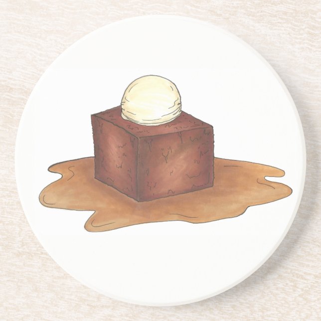 British Sticky Toffee Pudding English Dessert Food Coaster (Front)