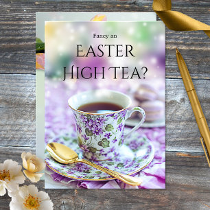 British Style High Tea or Easter Brunch Invitation