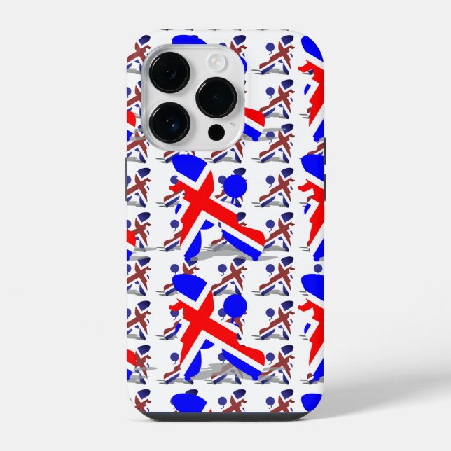 British styled poodle pattern iPhone case (Back)