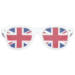 British Sunglasses, Party Shades, Union Jack flag Retro Sunglasses