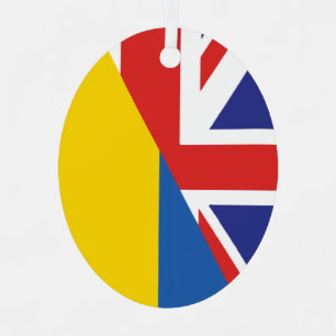 British support towards Ukraine Sherpa Blanket Metal Tree Decoration