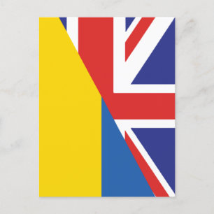 British support towards Ukraine Sherpa Blanket Postcard