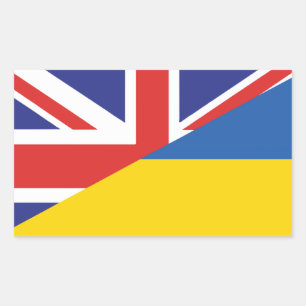 British support towards Ukraine Sherpa Blanket Rectangular Sticker