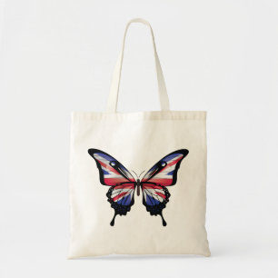 British Swallowtail Butterfly Flag Sticker Tote Bag