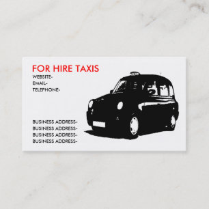 British Taxi Business Card