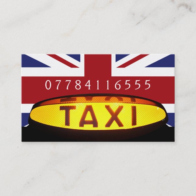 British Taxi Firm Business Card (Front)