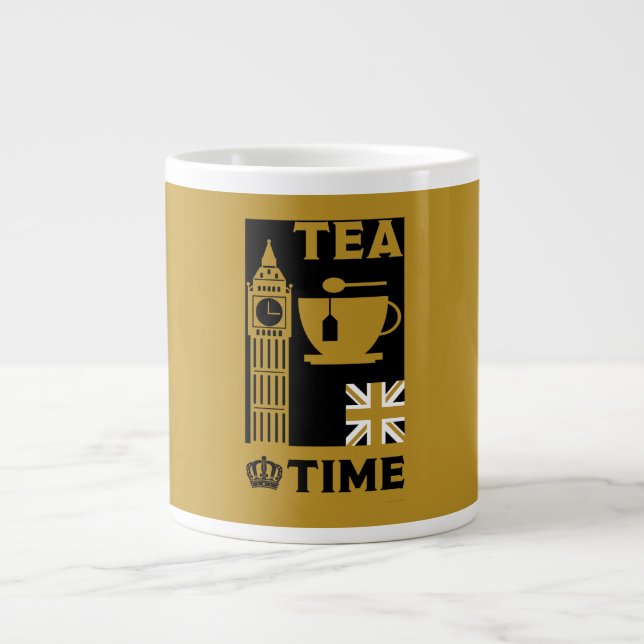 British Tea Drinkers Large Coffee Mug (Front)