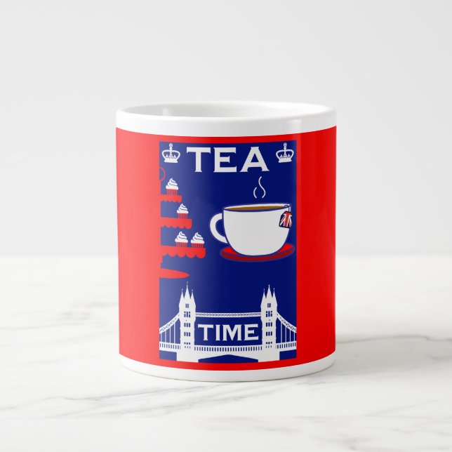 British Tea Lovers Large Coffee Mug (Front)