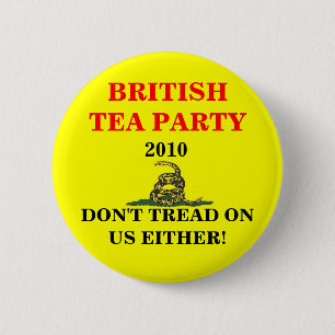 British Tea Party 6 Cm Round Badge