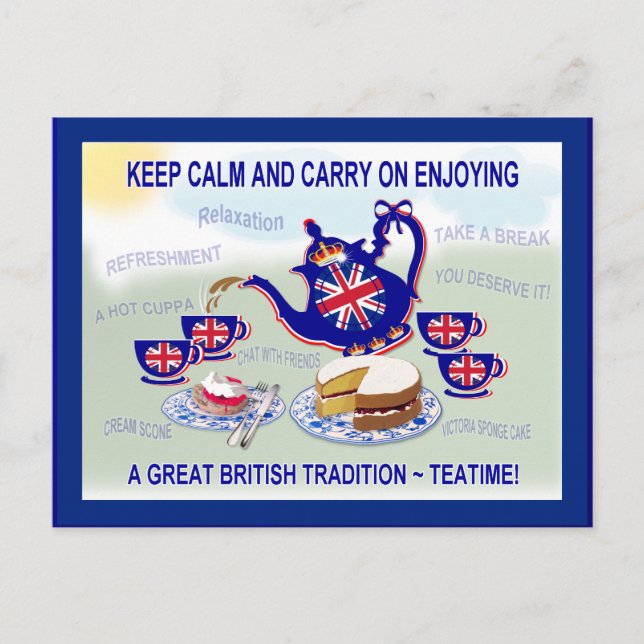 British Teatime  ~ Postcard (Front)