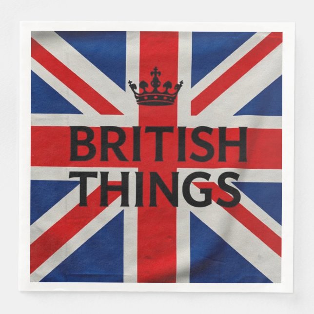 British things paper napkins (Front)