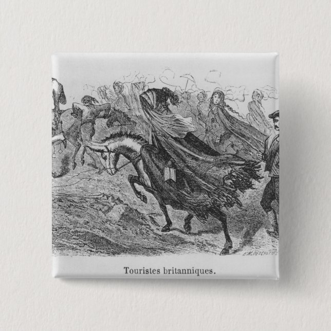 British tourists, 15 cm square badge (Front)