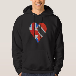 British Trinidadian And Tobagoan Flag Heart Hoodie