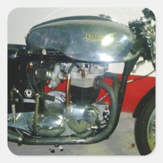 British Triton Motorcycle. Square Sticker