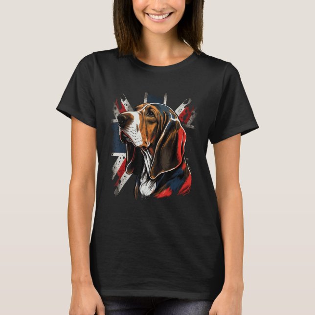 British UK Basset Hound on Great Britain Basset Ho T-Shirt (Front)
