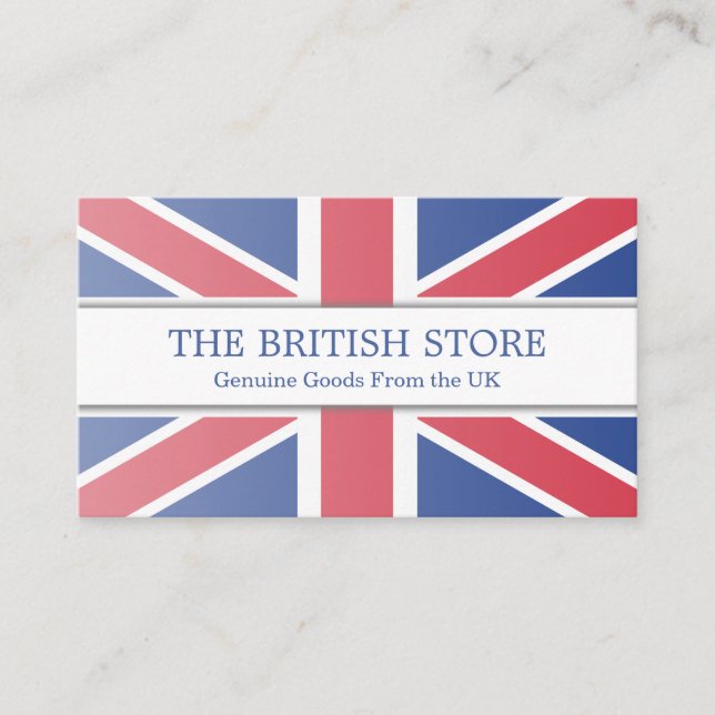 British / UK Flag Customisable Business Card (Front)
