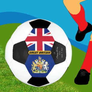 British / UK Personalised, Flag, Photo Soccer Ball