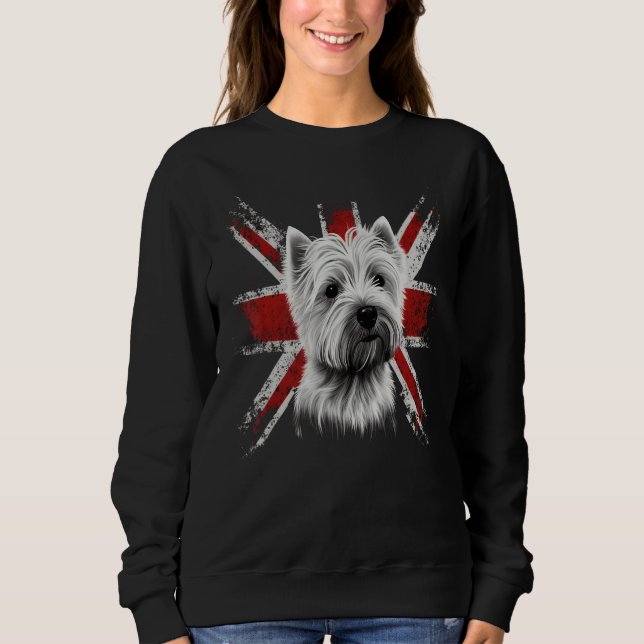 British UK Westie Great Britain West Highland Whit Sweatshirt (Front)