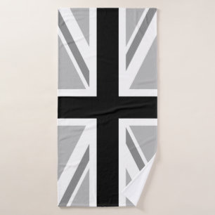 British Union Flag (Union Jack) Monochrome Bath Towel