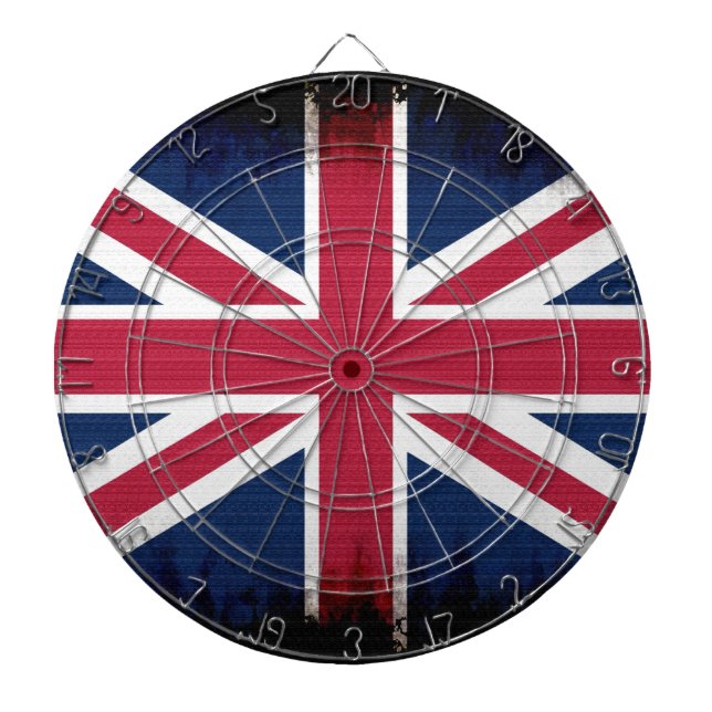 British Union Flag Union Jack Patriotic Design Dartboard (Front)