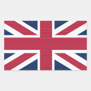 British Union Flag Union Jack Patriotic Design Rectangular Sticker