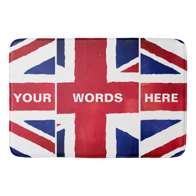 British Union Jack flag bathroom foam bath mat (Front)