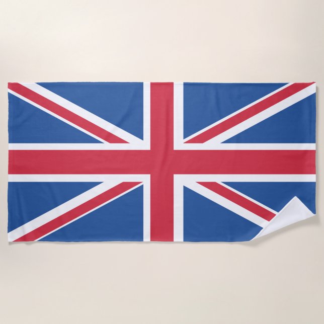 British Union Jack Flag Beach Towel (Front)